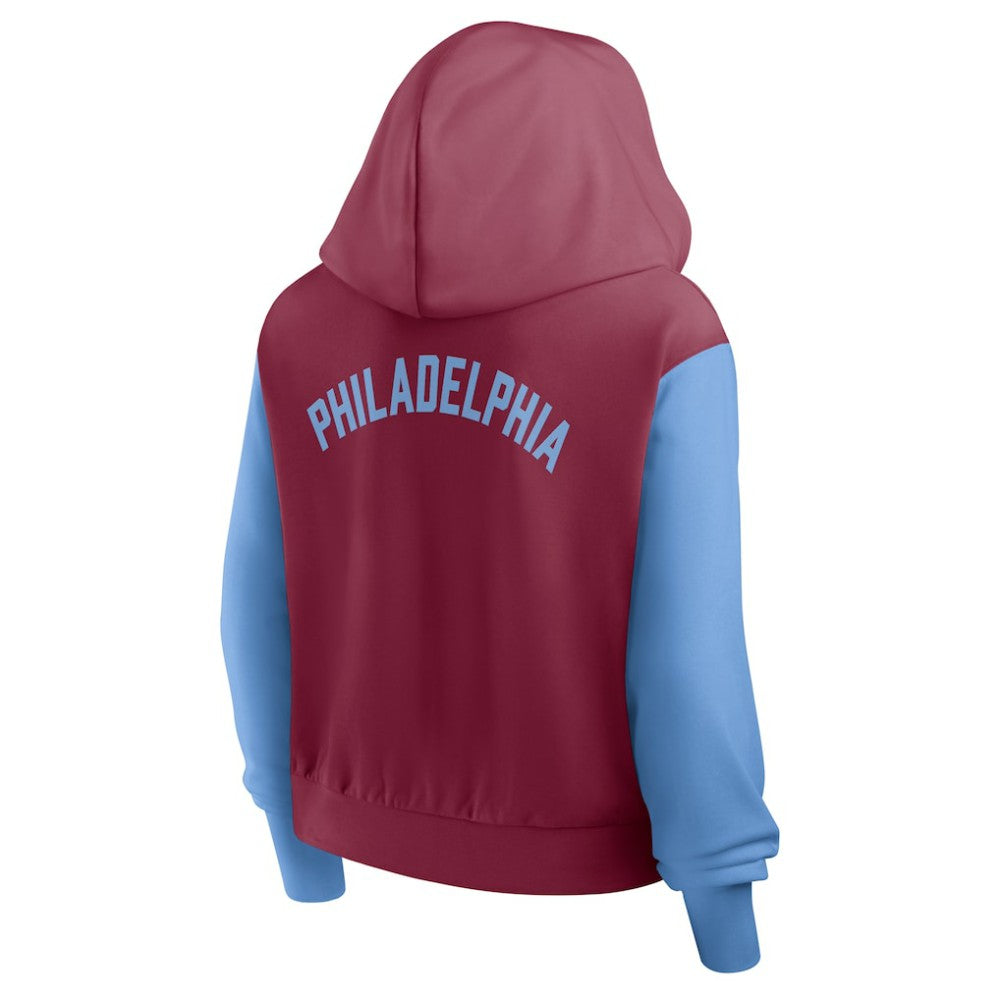 Philadelphia Phillies Nike Women's Cooperstown Collection Cropped Full-Zip Hoodie | MLB Outlet