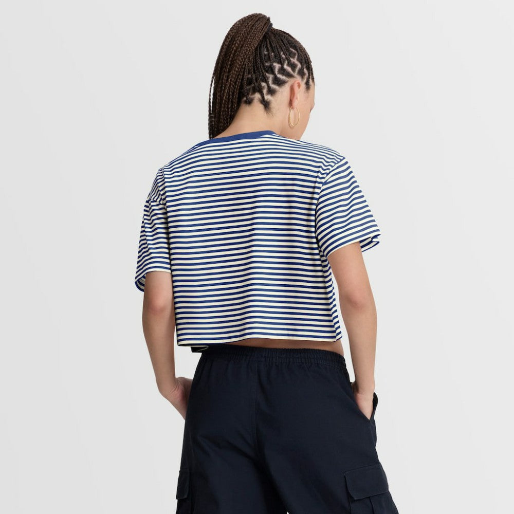 Seattle Mariners Nike Women's Cooperstown Collection Striped Cropped T-Shirt | MLB Online