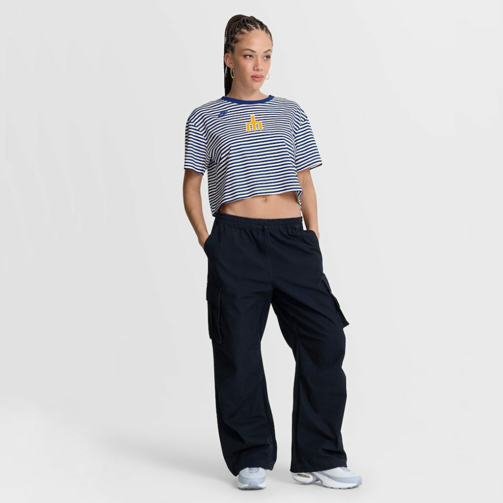 Seattle Mariners Nike Women's Cooperstown Collection Striped Cropped T-Shirt | MLB Online