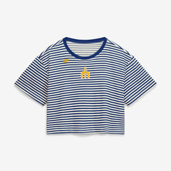 Seattle Mariners Nike Women's Cooperstown Collection Striped Cropped T-Shirt | MLB Online