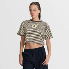 San Diego Padres Nike Women's Cooperstown Collection Striped Cropped T-Shirt | MLB US