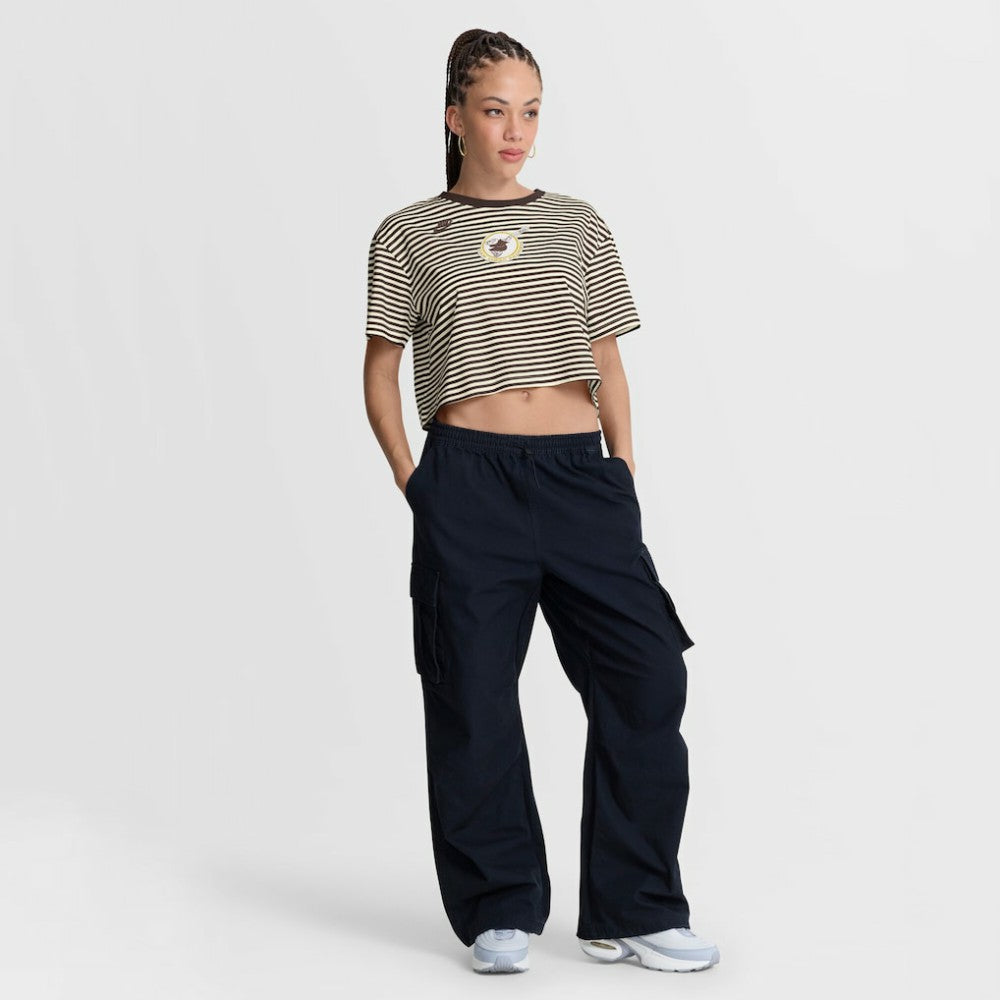 San Diego Padres Nike Women's Cooperstown Collection Striped Cropped T-Shirt | MLB US