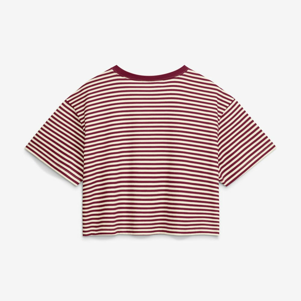 Philadelphia Phillies Nike Women's Cooperstown Collection Striped Cropped T-Shirt | MLB On Sale