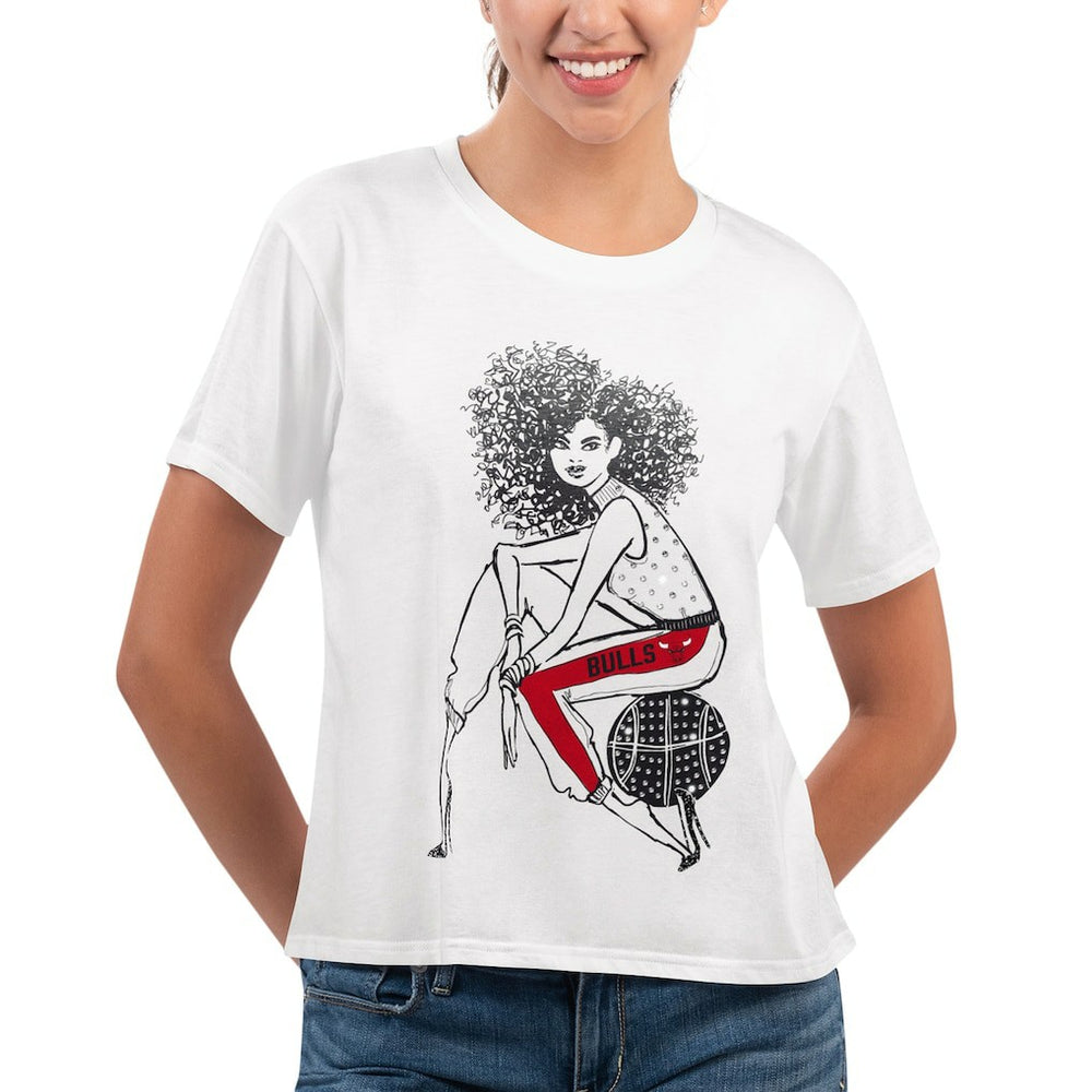 Chicago Bulls G-III 4Her by Carl Banks Women's Play the Ball Cropped T-Shirt sale Outlet