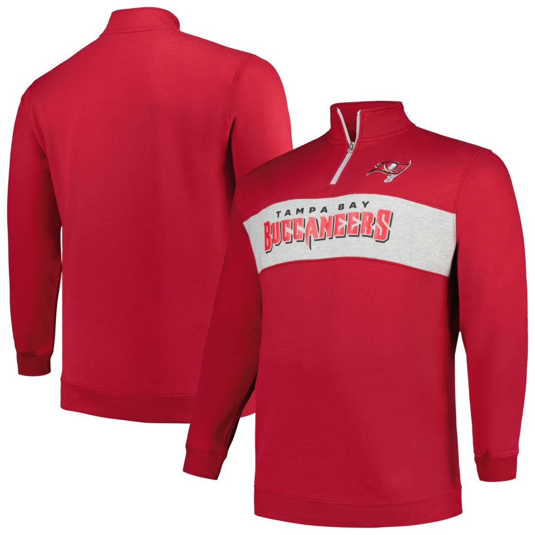 Tampa Bay Buccaneers  Profile Big & Tall Fleece Quarter-Zip Jacket