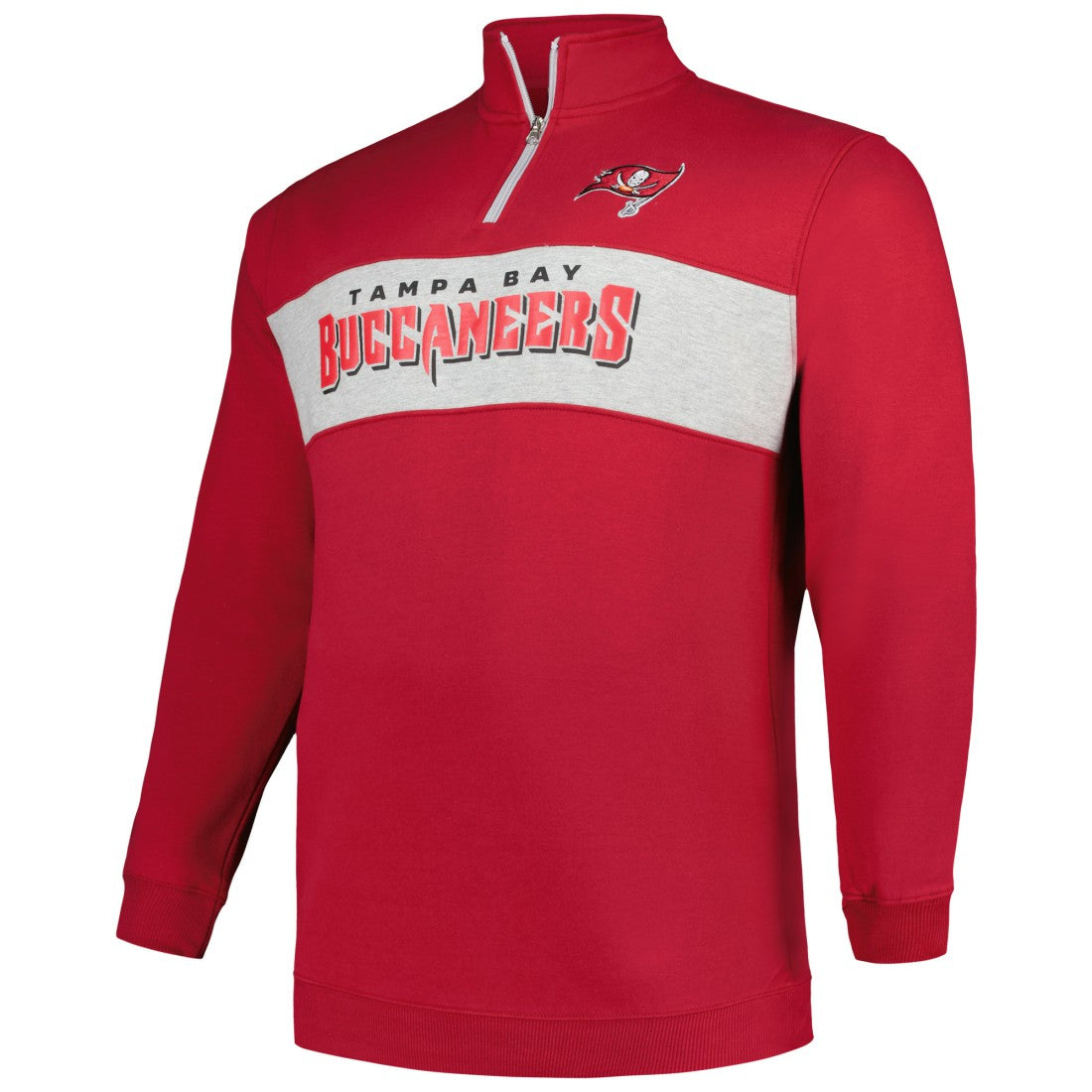 Tampa Bay Buccaneers  Profile Big & Tall Fleece Quarter-Zip Jacket
