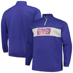 New York Giants  Profile Big & Tall Fleece Quarter-Zip Jacket