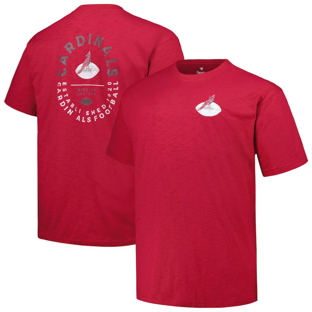 Arizona Cardinals  Profile Big & Tall Two-Hit Throwback T-Shirt