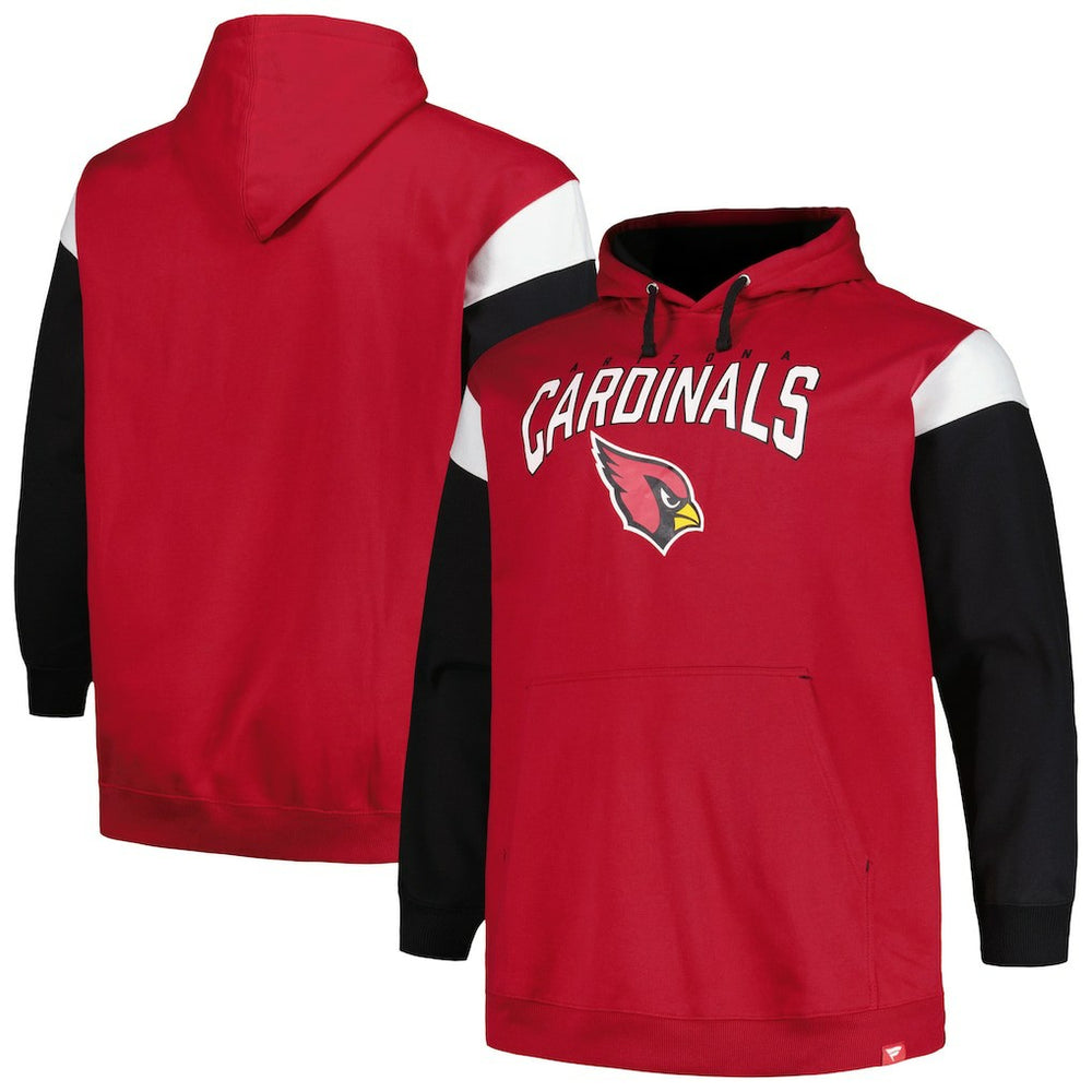 Arizona Cardinals  Profile Big & Tall Trench Battle Pullover Hoodie