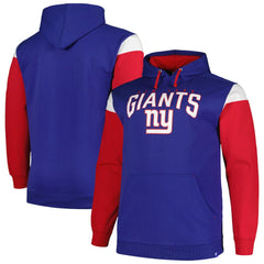 New York Giants  Profile Big & Tall Trench Battle Pullover Hoodie