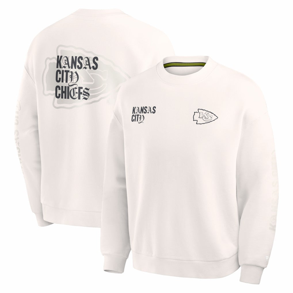 Kansas City Chiefs Fanatics Oversized Type Play Multi Sweatshirt