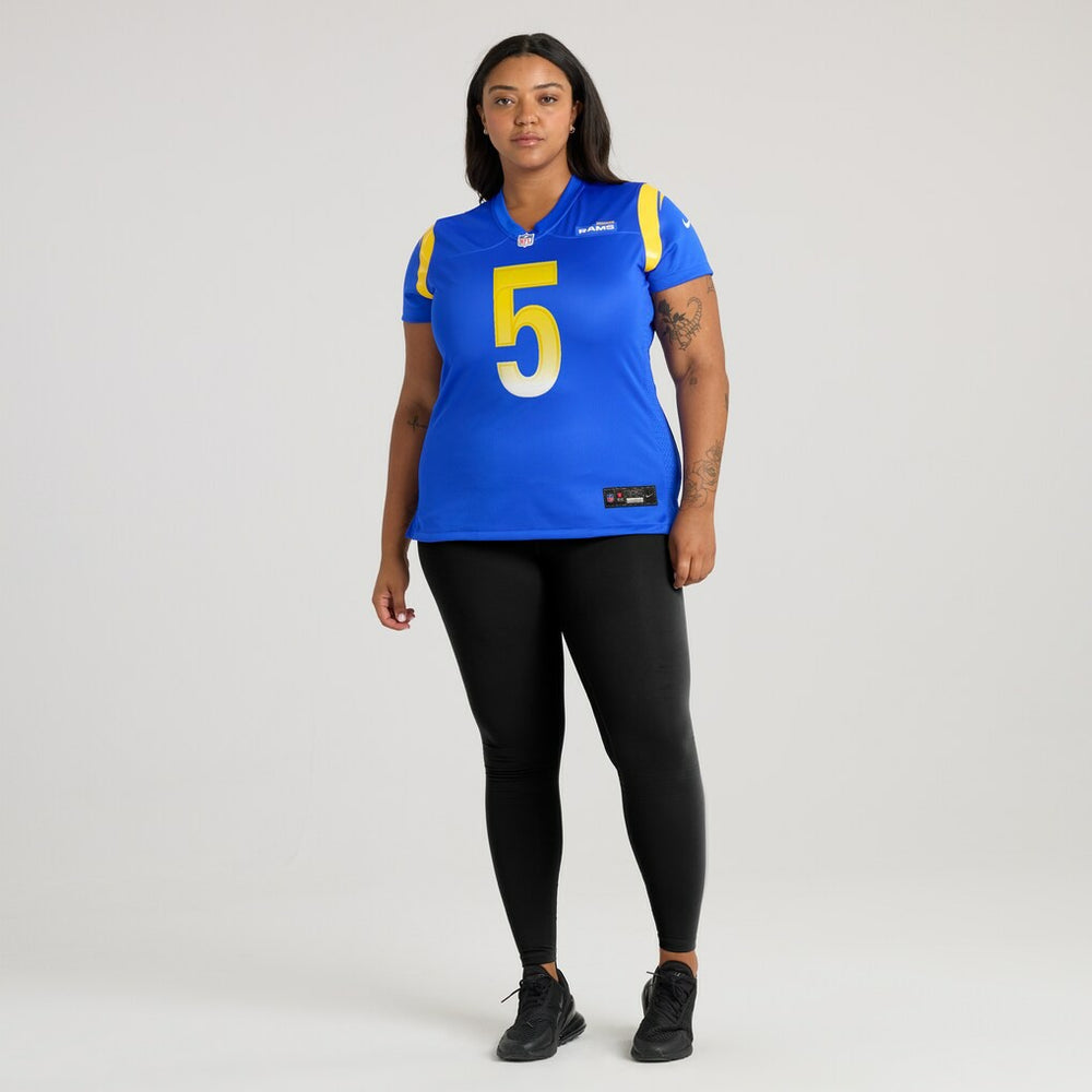 Los Angeles Rams Nike Tutu Atwell  Women's Home Game Jersey
