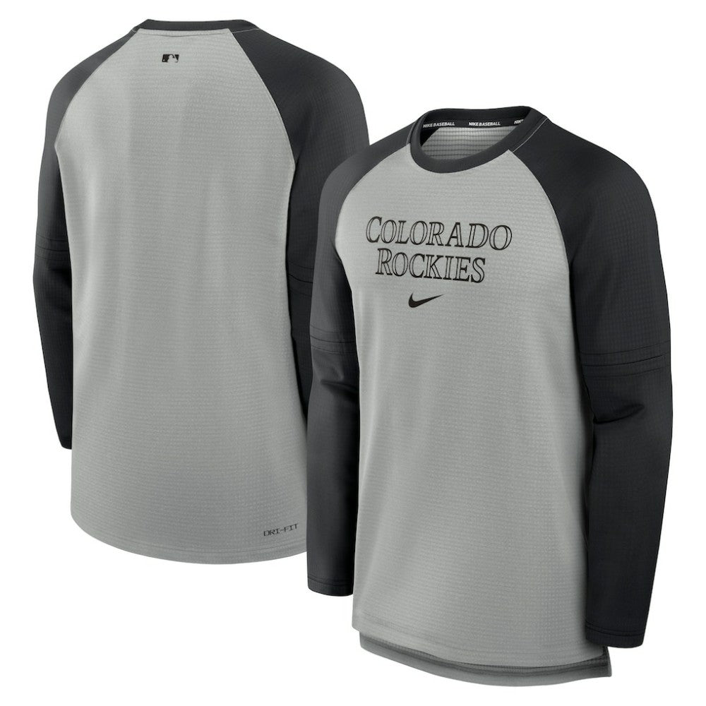 Colorado Rockies Nike Authentic Collection Game Time Raglan Performance Long Sleeve T-Shirt | MLB On Sale