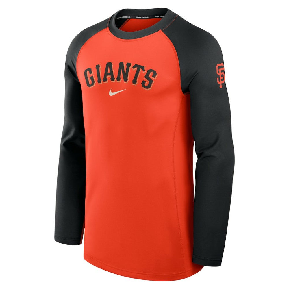 San Francisco Giants Nike Authentic Collection Game Time Dri-FIT Raglan Long Sleeve T-Shirt - Orange/Black | MLB Discount