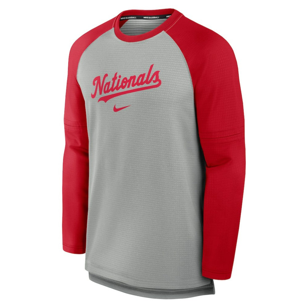 Washington Nationals Nike Authentic Collection Game Time Raglan Performance Long Sleeve T-Shirt | MLB Outlet