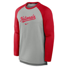 Washington Nationals Nike Authentic Collection Game Time Raglan Performance Long Sleeve T-Shirt | MLB Outlet