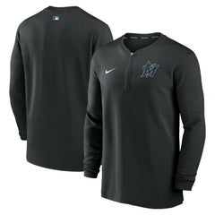Miami Marlins Nike Authentic Collection Game Time Performance Quarter-Zip Top | MLB Sale