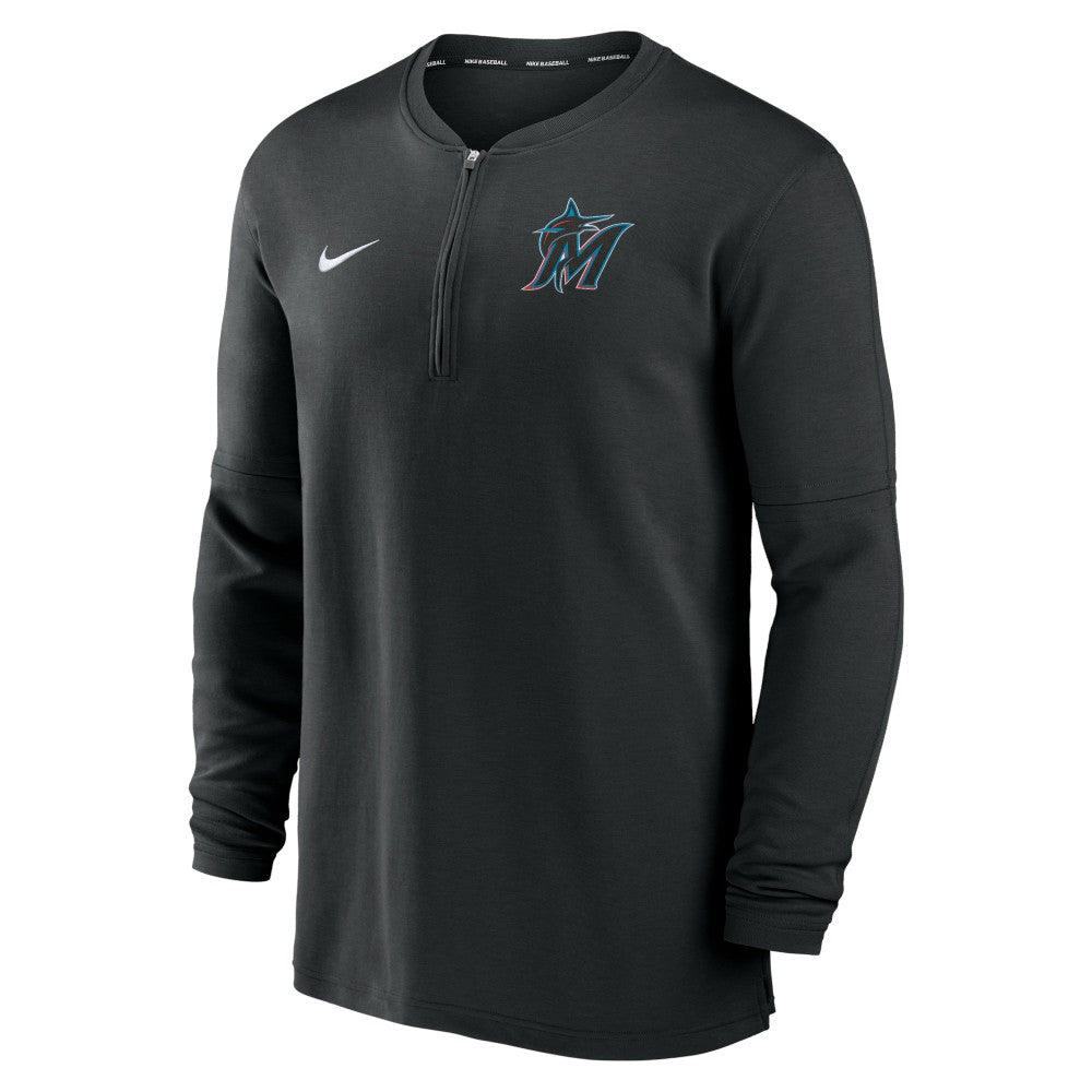 Miami Marlins Nike Authentic Collection Game Time Performance Quarter-Zip Top | MLB Sale