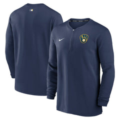 Milwaukee Brewers Nike Authentic Collection Game Time Performance Quarter-Zip Top | MLB Discount