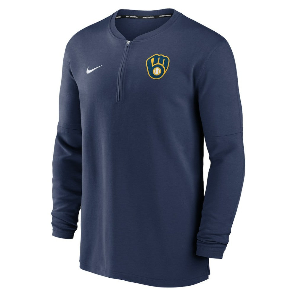 Milwaukee Brewers Nike Authentic Collection Game Time Performance Quarter-Zip Top | MLB Discount