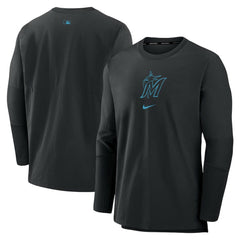 Miami Marlins Nike Authentic Collection Player Dri-FIT Lightweight Pullover | MLB Near me