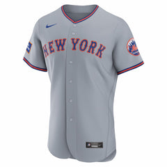 New York Mets Nike Road Sponsor Patch Authentic Jersey | MLB Discount