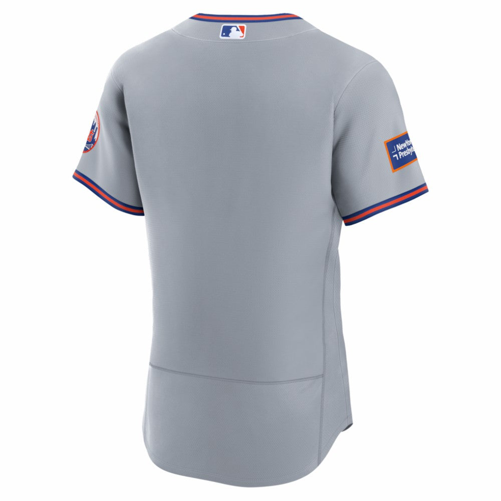 New York Mets Nike Road Sponsor Patch Authentic Jersey | MLB Discount