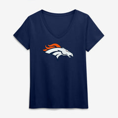 Denver Broncos  Logo Athletic Women's Primary Logo V-Neck T-Shirt