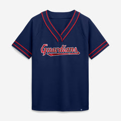 Cleveland Guardians Fanatics Women's Diva Race Ahead Raglan V-Neck T-Shirt | MLB US