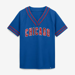 Chicago Cubs Fanatics Women's Diva Race Ahead Raglan V-Neck T-Shirt | MLB Discount