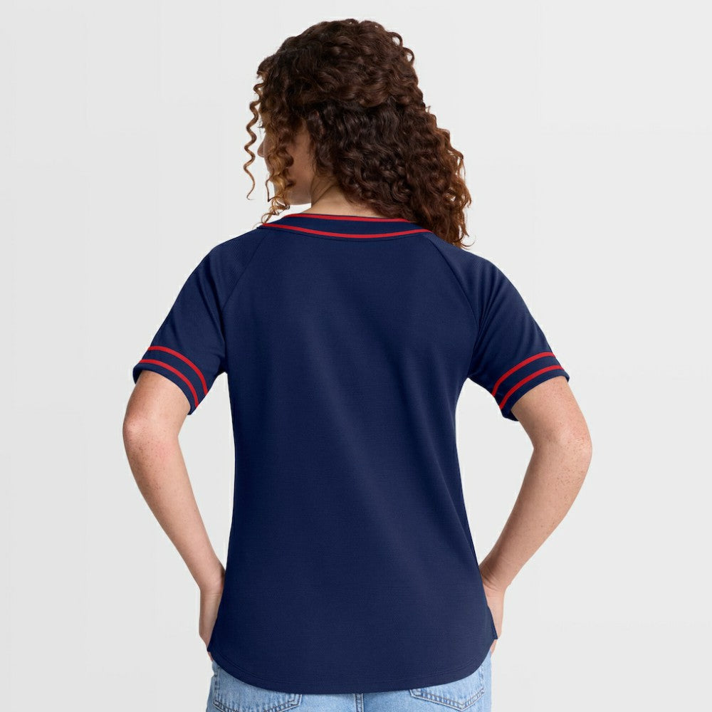 Boston Red Sox Fanatics Women's Diva Race Ahead Raglan V-Neck T-Shirt | MLB Online