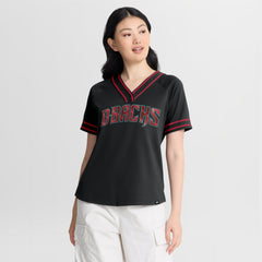 Arizona Diamondbacks Fanatics Women's Diva Race Ahead Raglan V-Neck T-Shirt | MLB Sale