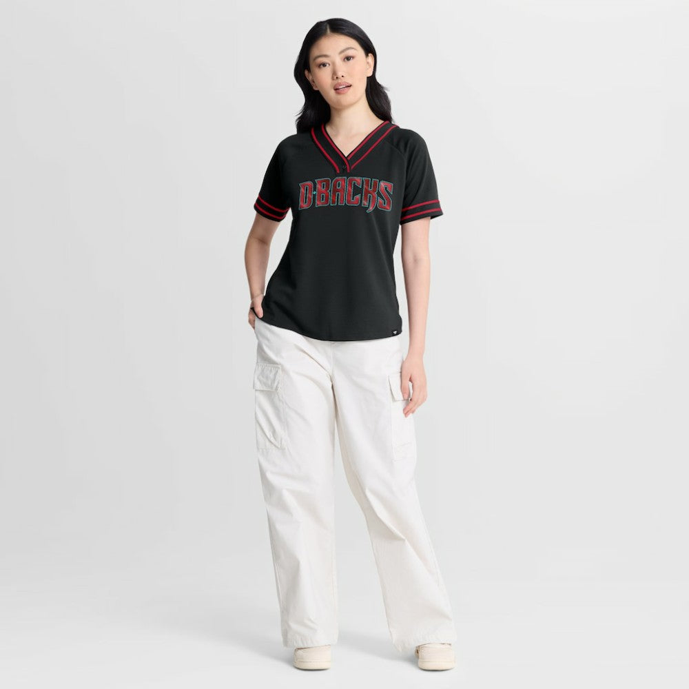 Arizona Diamondbacks Fanatics Women's Diva Race Ahead Raglan V-Neck T-Shirt | MLB Sale