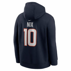 Denver Broncos Nike Bo Nix  Name & Number Fleece Hoodie