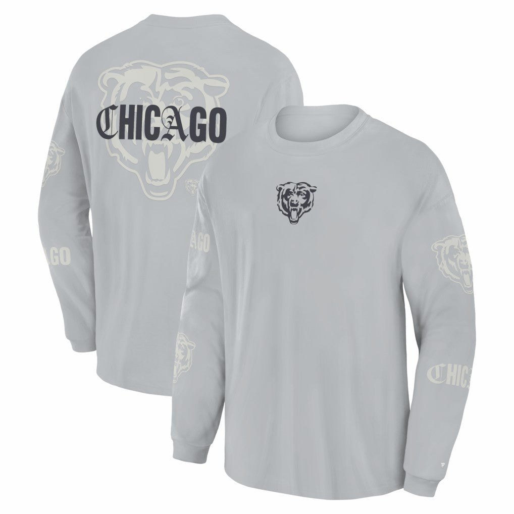 Chicago Bears Fanatics Oversized Type Play Long Sleeve T-Shirt