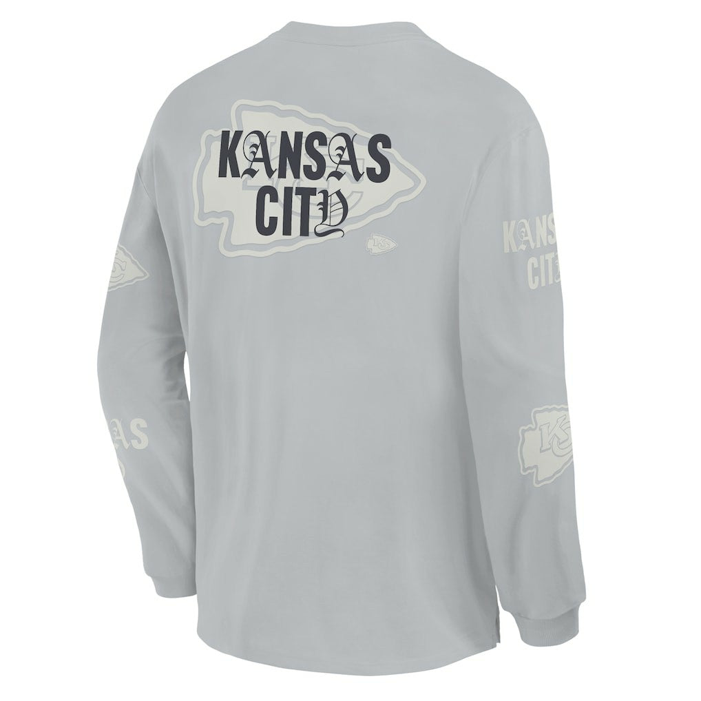 Kansas City Chiefs Fanatics Oversized Type Play Long Sleeve T-Shirt