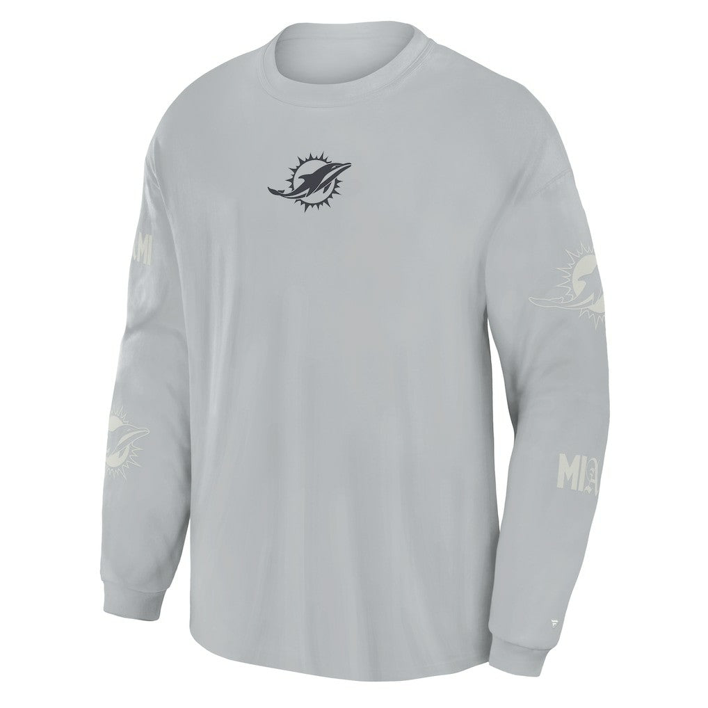 Miami Dolphins Fanatics Oversized Type Play Long Sleeve T-Shirt