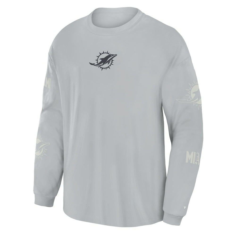 Miami Dolphins Fanatics Oversized Type Play Long Sleeve T-Shirt