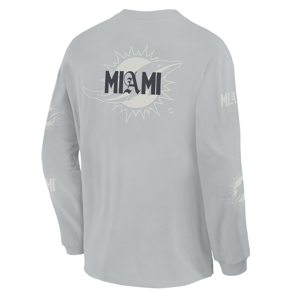 Miami Dolphins Fanatics Oversized Type Play Long Sleeve T-Shirt