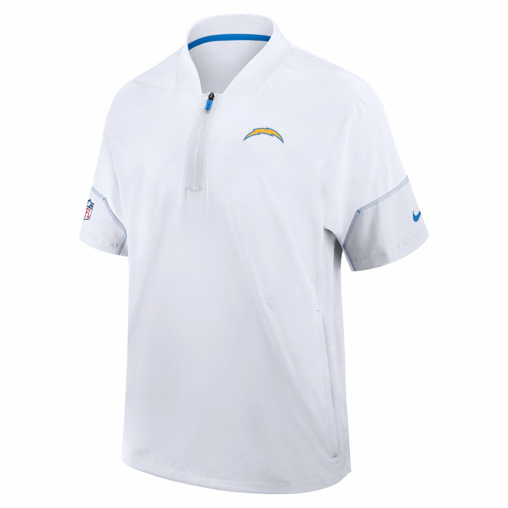 Los Angeles Chargers Nike Sideline Short Sleeve Quarter-Zip Coach Jacket