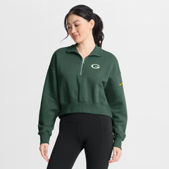 Green Bay Packers Nike Women's Phoenix Fleece Quarter-Zip Sweatshirt