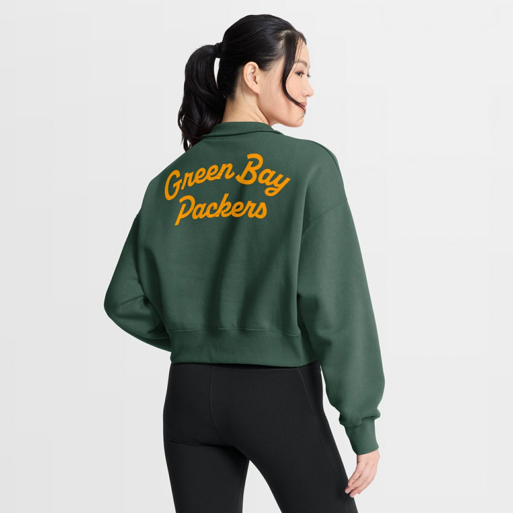 Green Bay Packers Nike Women's Phoenix Fleece Quarter-Zip Sweatshirt