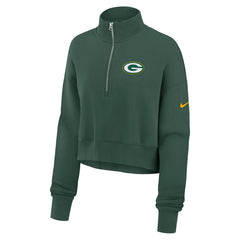 Green Bay Packers Nike Women's Phoenix Fleece Quarter-Zip Sweatshirt