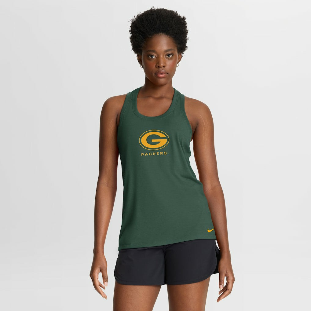 Green Bay Packers Nike Women's Hurry Up Tri-Blend Dri-FIT Tank Top