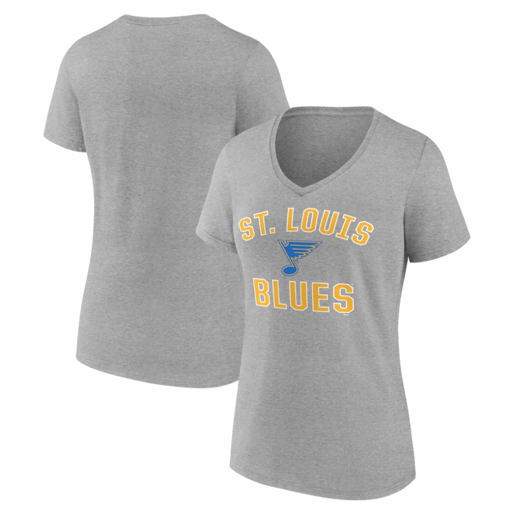 St. Louis Blues Logo Athletic Women's Arch Victory V-Neck T-Shirt For Sale