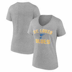St. Louis Blues Logo Athletic Women's Arch Victory V-Neck T-Shirt For Sale