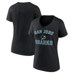 San Jose Sharks Logo Athletic Women's Arch Victory V-Neck T-Shirt Sale