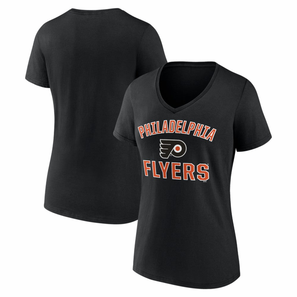 Philadelphia Flyers Logo Athletic Women's Arch Victory V-Neck T-Shirt Sale