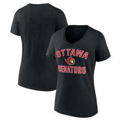 Ottawa Senators Logo Athletic Women's Arch Victory V-Neck T-Shirt For Sale
