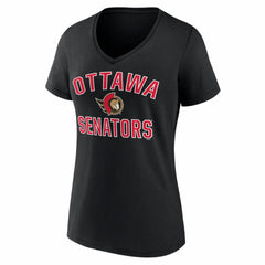 Ottawa Senators Logo Athletic Women's Arch Victory V-Neck T-Shirt For Sale